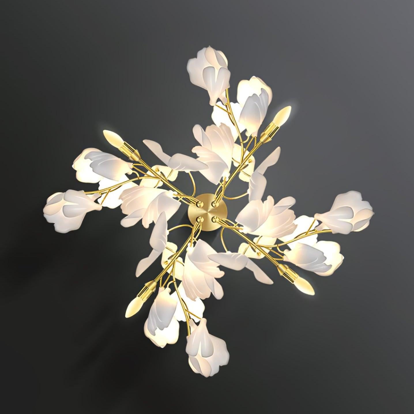 Gingko Wall Lamp with Flower - Gingko, Gingko Chandelier-1-Luxehomezone