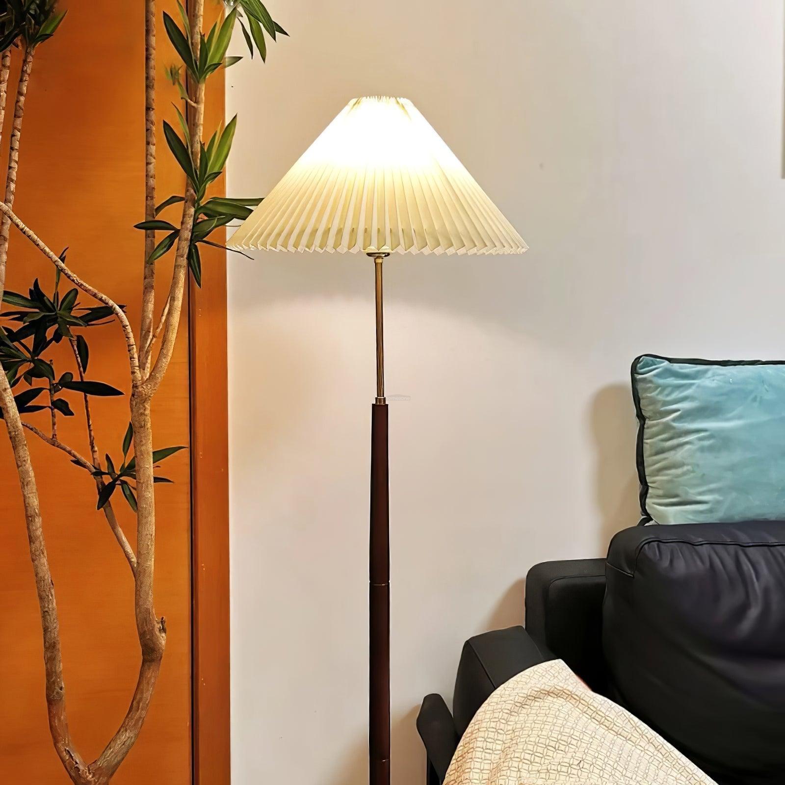 Pleated Floor Lamp ∅ 17.7″ - Luxehomezone
