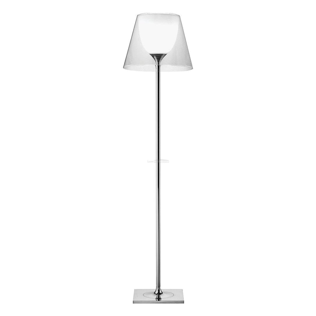Chrome Prism Floor Lamp ∅ 15.7″ - Art Glass-1-Luxehomezone