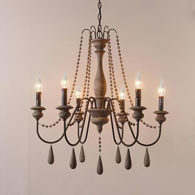 Candle Style Beaded Chandelier Φ 29.5″ - Candle-1-Luxehomezone