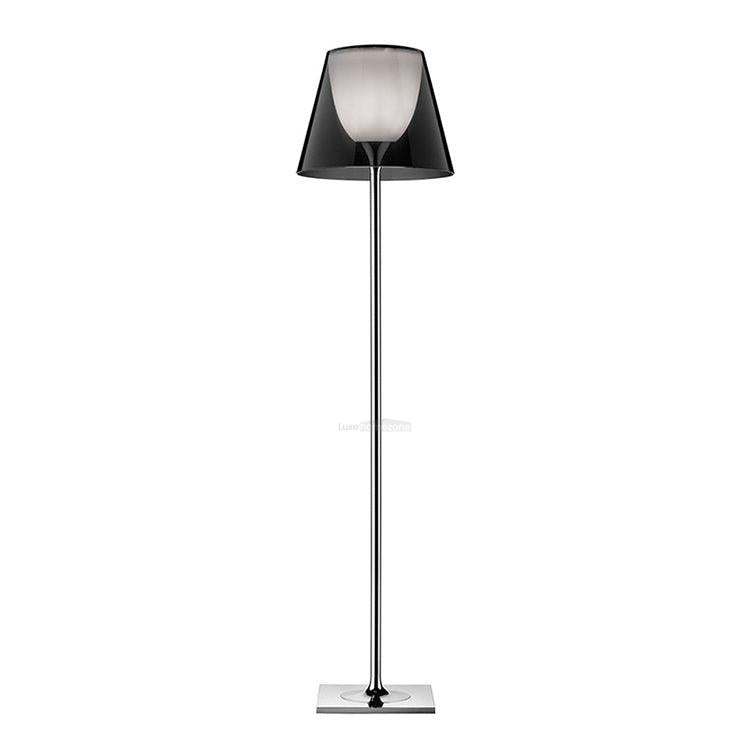 Chrome Prism Floor Lamp ∅ 15.7″ - Art Glass-1-Luxehomezone