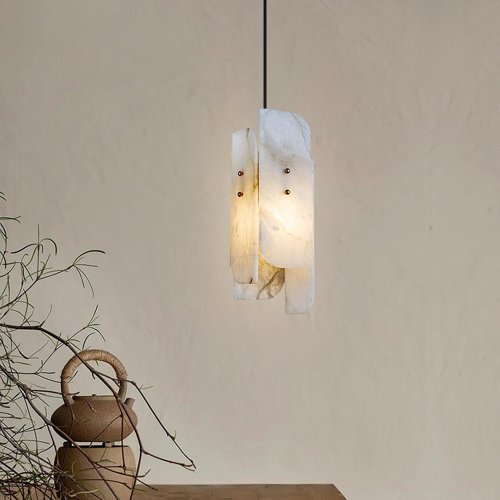 Megalith Alabaster Mini  Pendant Light - Alabaster, Alabaster Pendant-1-Luxehomezone