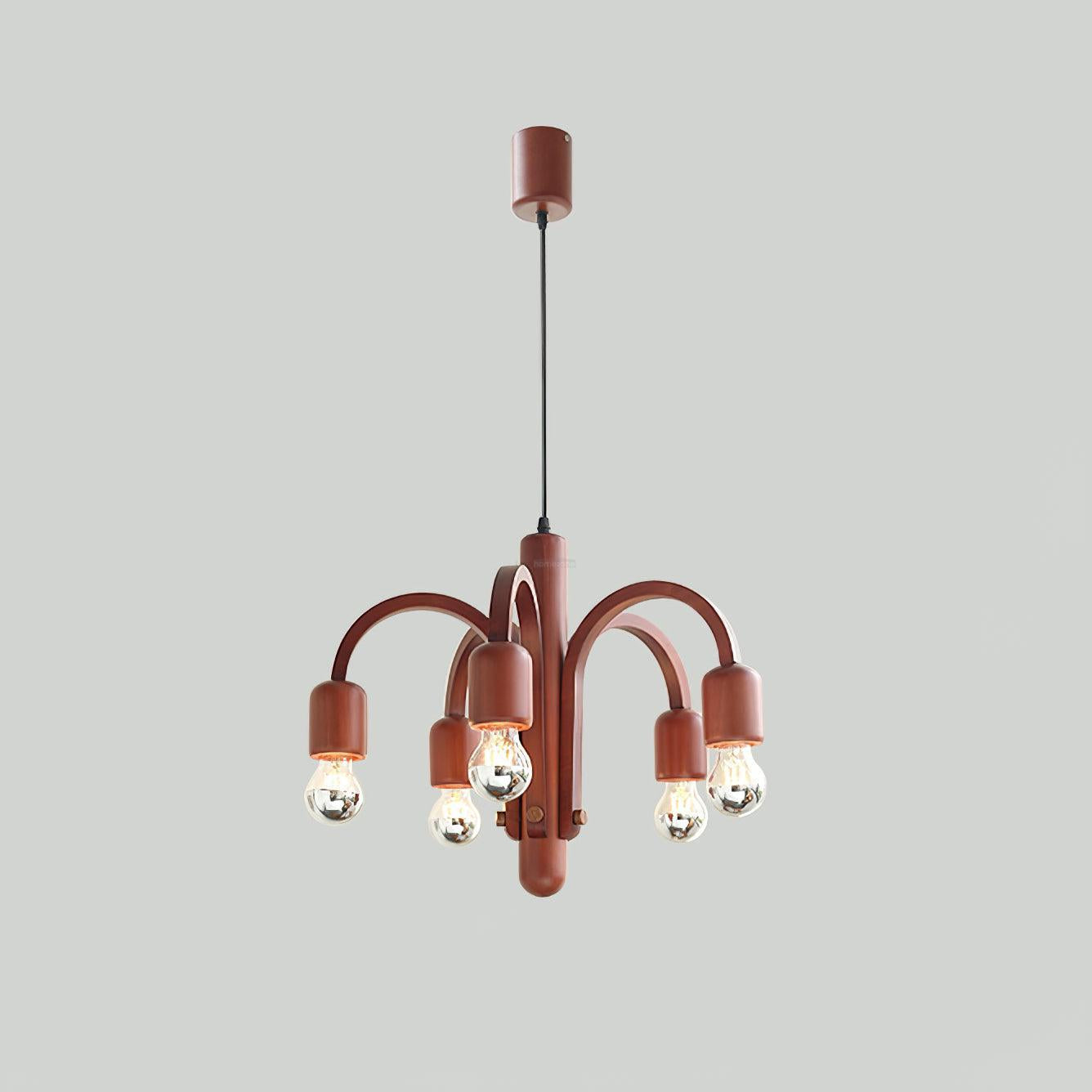 Candela Teak Chandelier Φ 19.6″ - Bend-1-Luxehomezone