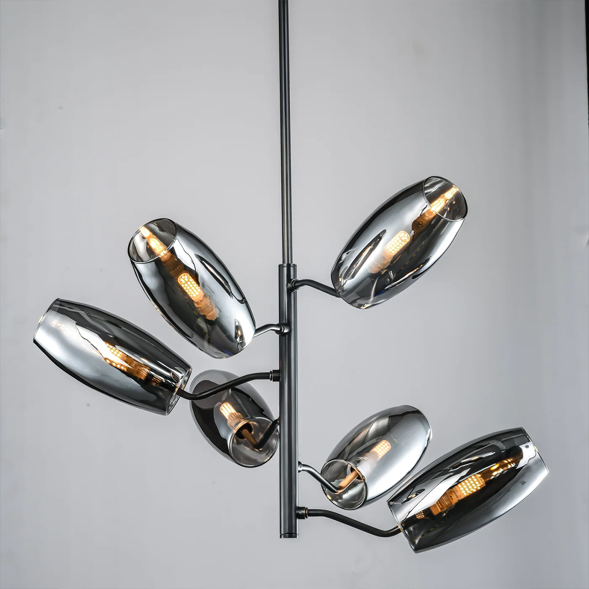 Brass Chandelier with Glass Spheres Lucency - Lucency-1-Luxehomezone
