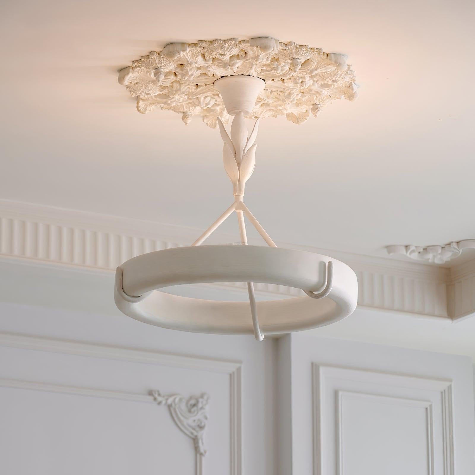 Tinsley Plaster Chandelier ∅ 23.6″/31.5'' - Alabaster, Alabaster Chandelier, Alabaster Pendant, Unknown-1-Luxehomezone