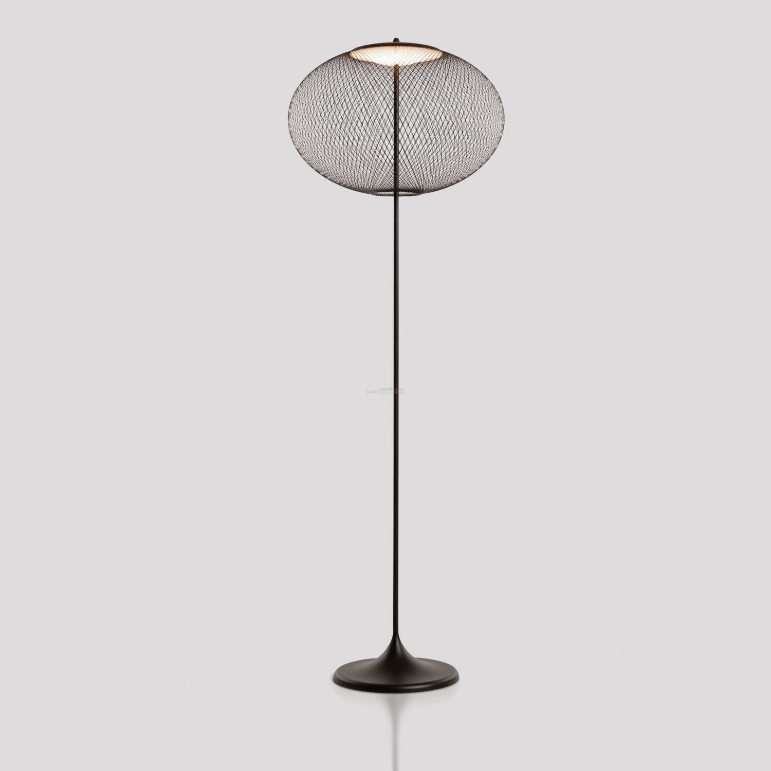 Metallic Meshwork Floor Lamp  ∅ 19.7″ - Metallic Meshwork-1-Luxehomezone