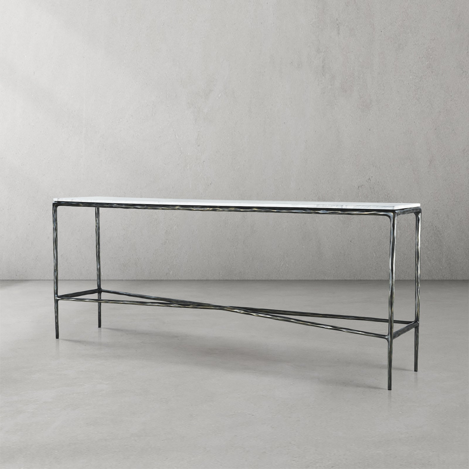 Thaddeus Rectangle Marble Console Table 60" 72"