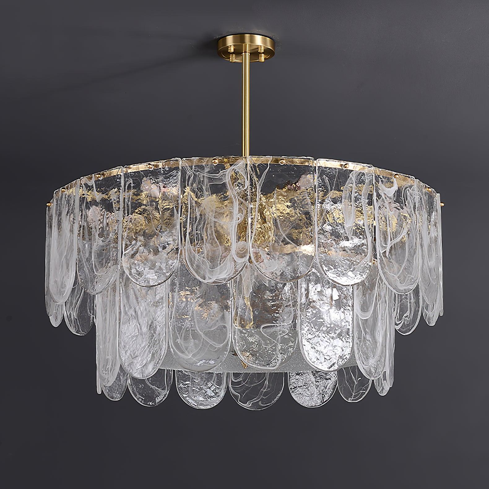 Traditional Classic Metal Glass Chandelier ∅ 15.7″ - Luxehomezone