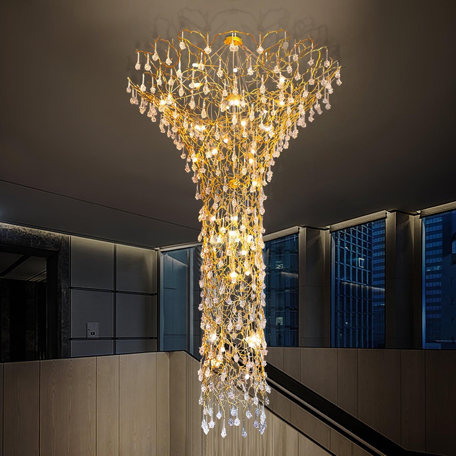 Tree Branch Staircase Chandelier ∅ 59″ - Helia-1-Luxehomezone
