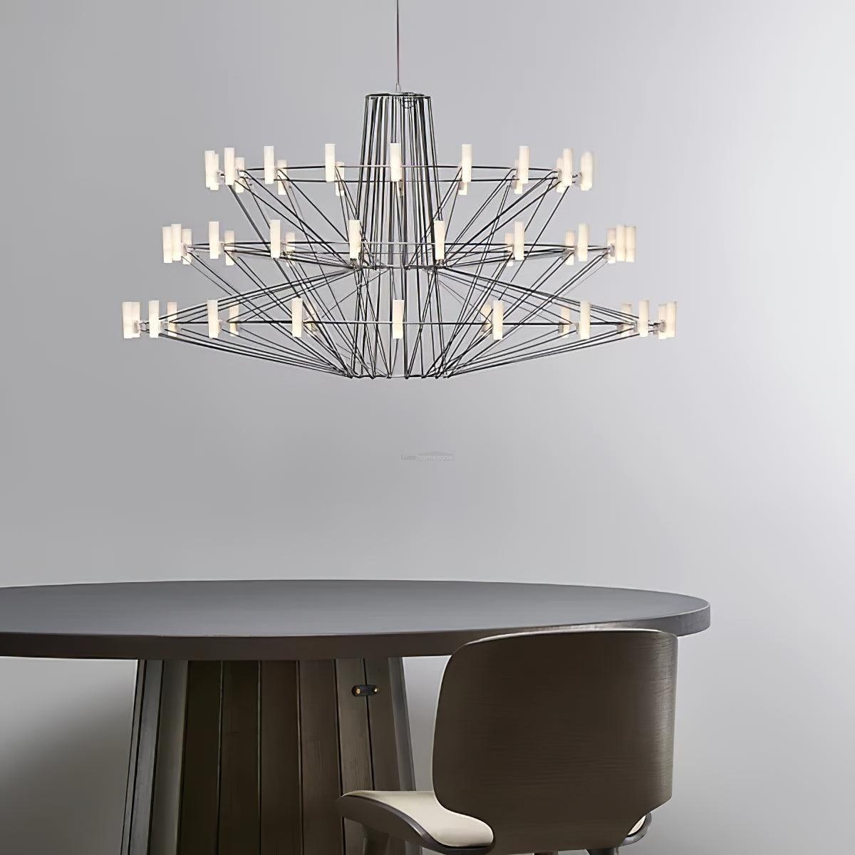 Sky Ballet Candle Chandelier ∅ 33.5″ ~∅ 39.8″ - Candle-1-Luxehomezone