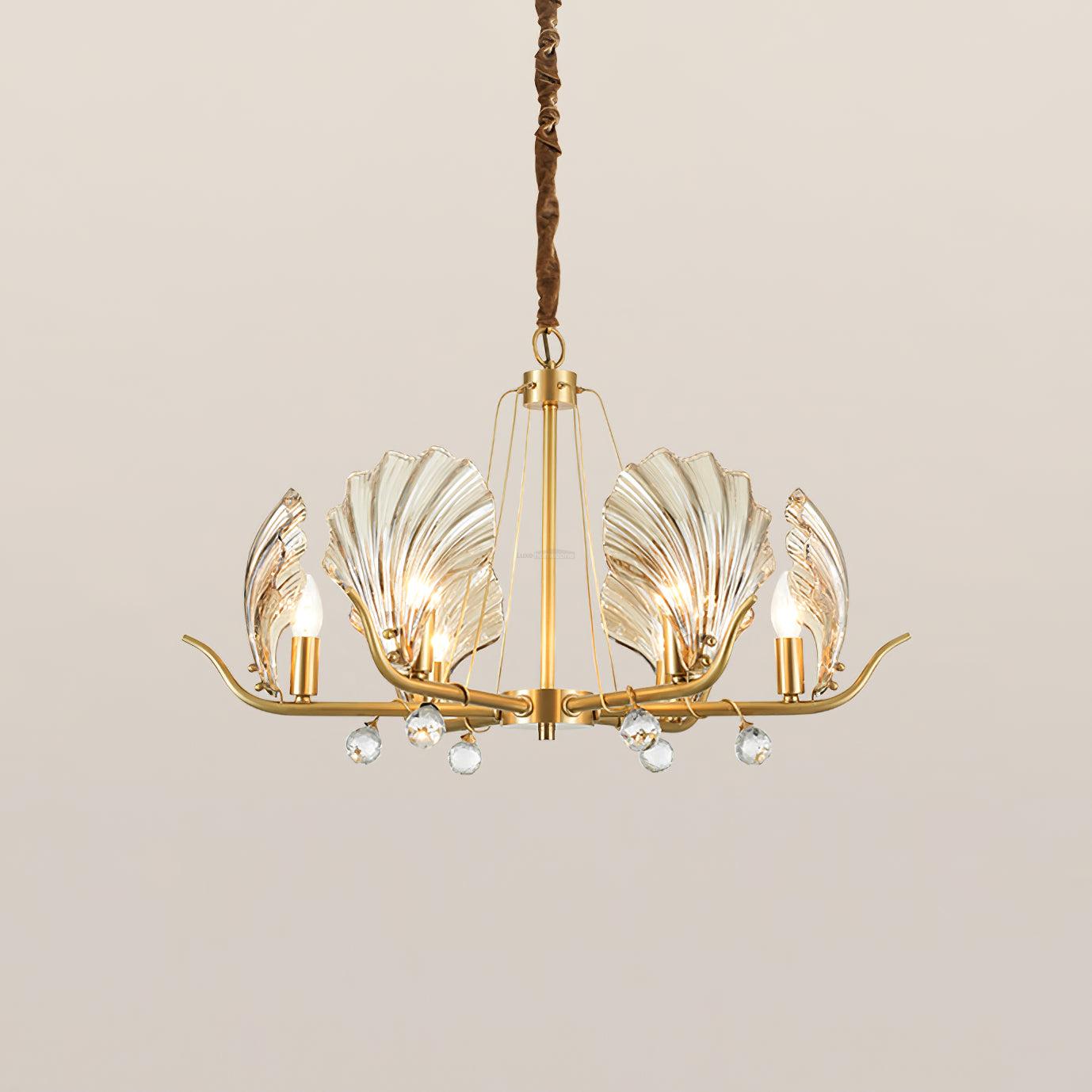 Shell Crystal Chandelier with 3/6/8 heads - Luxehomezone