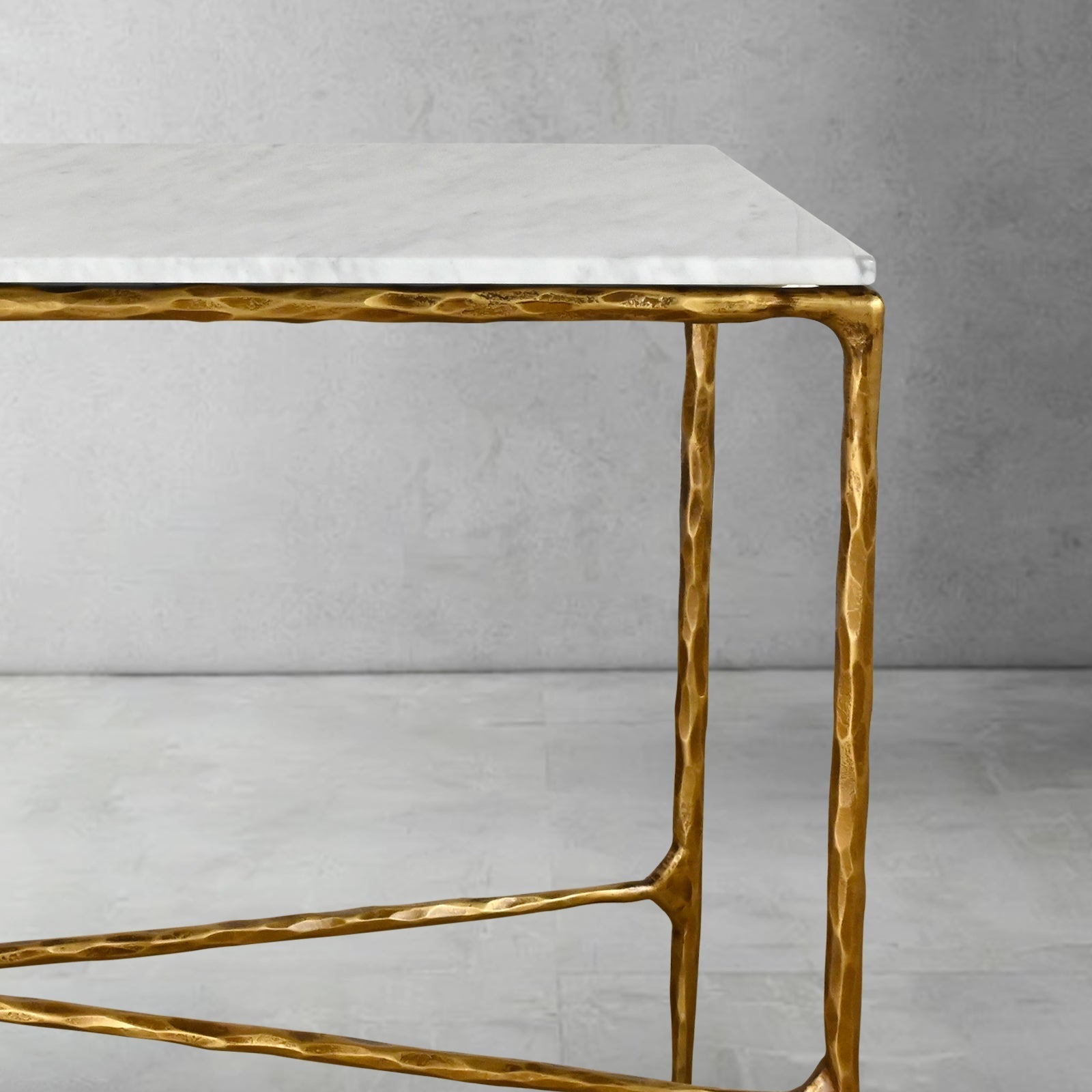 Thaddeus Rectangle Marble Console Table 60" 72"