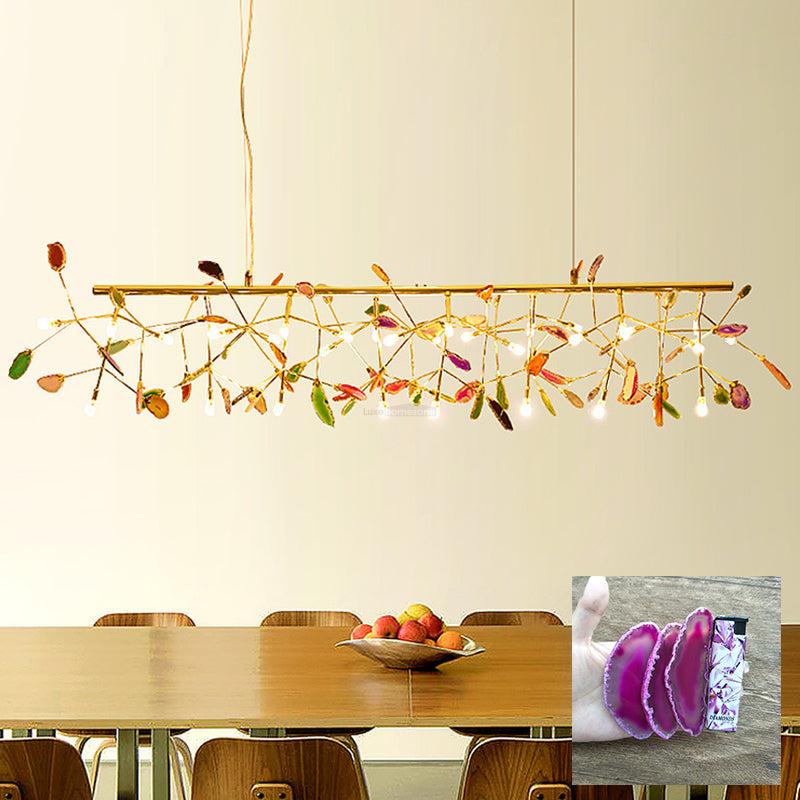 Agate Flake Chandelier with 4/12/16/20 heads - Branch-1-Luxehomezone