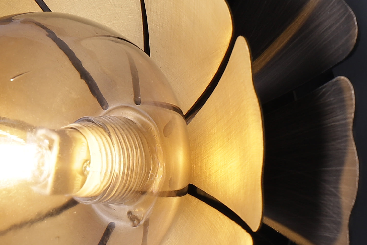 Flower Wall Sconce With Brass Shades