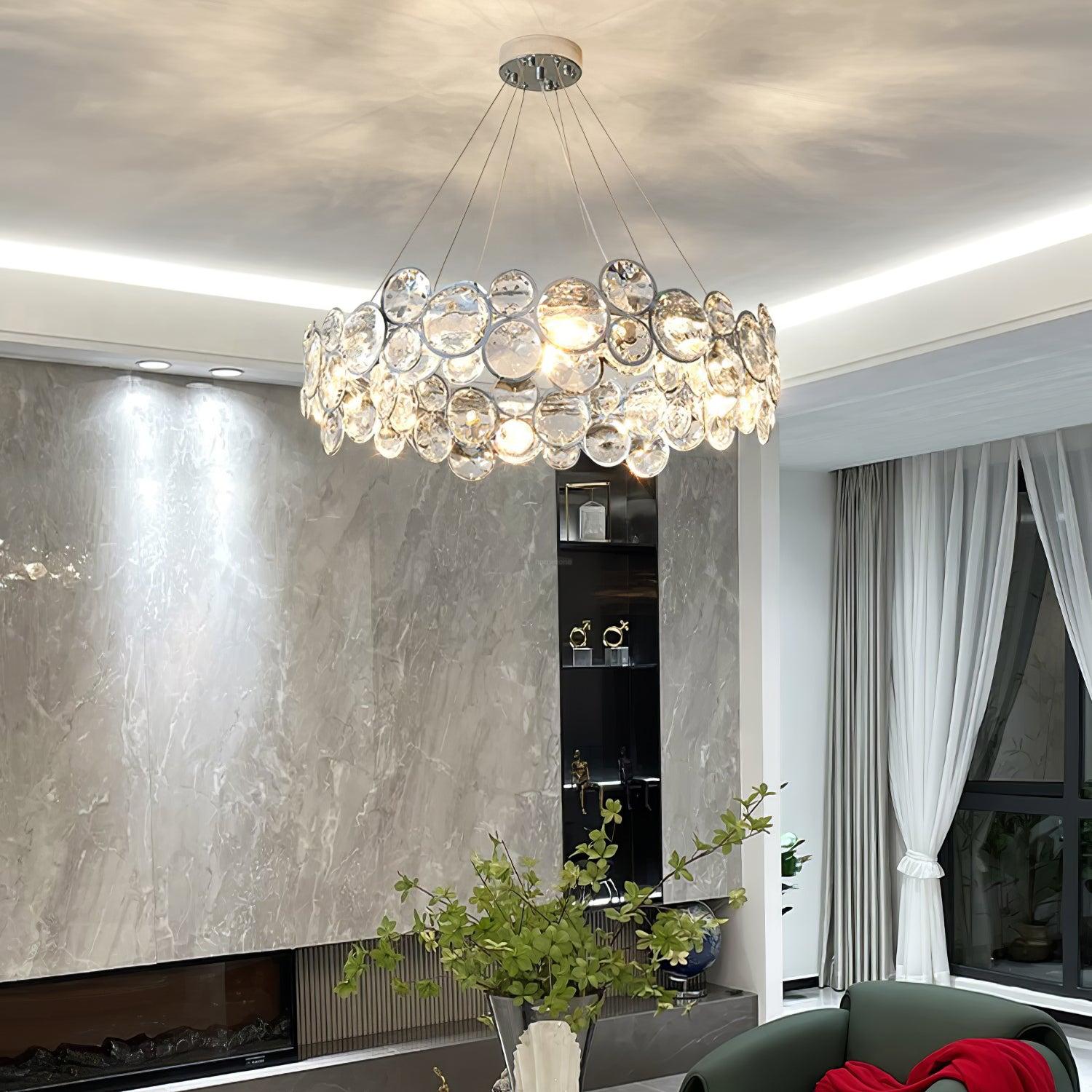 Chrome Crystal Chandelier - Crystals-1-Luxehomezone