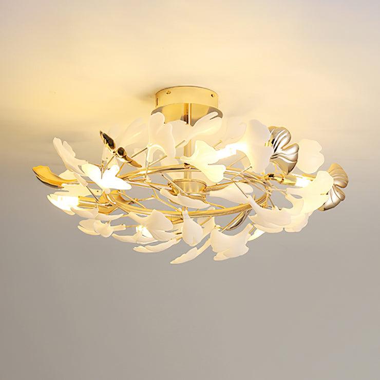 Gingko Rotating Style Ceiling Lamp - Gingko, Gingko Chandelier, Semi Flush Mounts-1-Luxehomezone