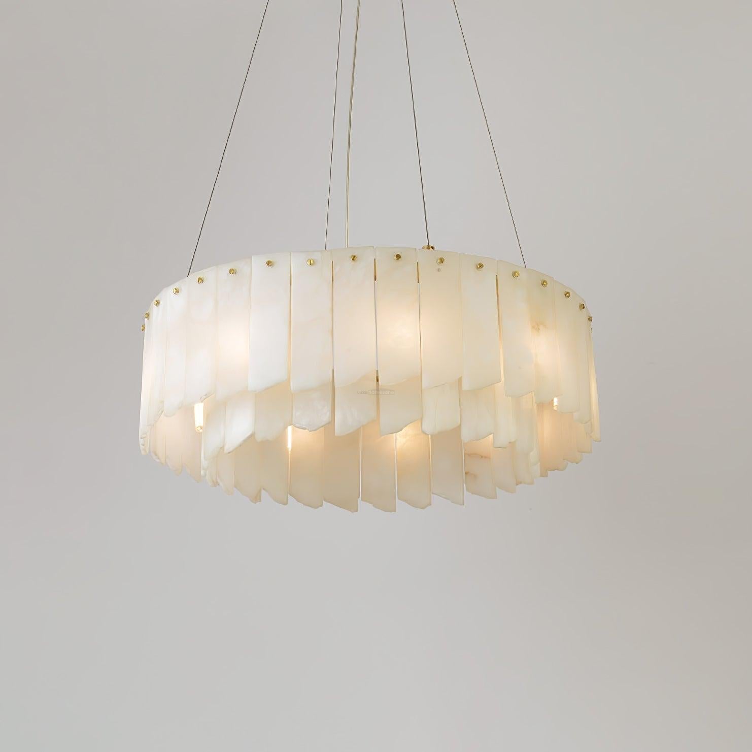 Alabaster Cascade Tiered Chandelier - Alabaster, Alabaster Chandelier-1-Luxehomezone