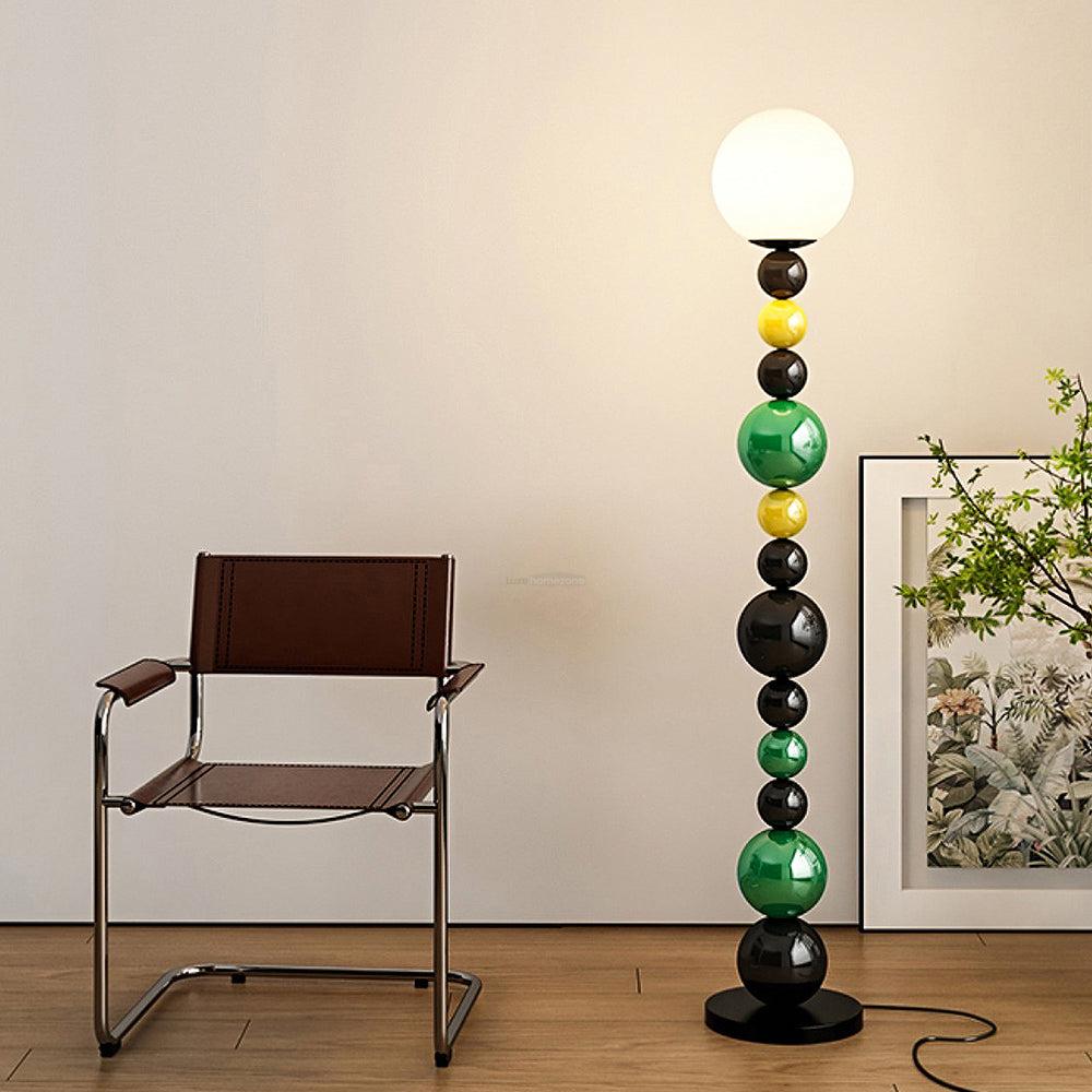 Colorful Round Ball Floor Lamp ∅ 9.8″ - Candy, Green, Red-1-Luxehomezone