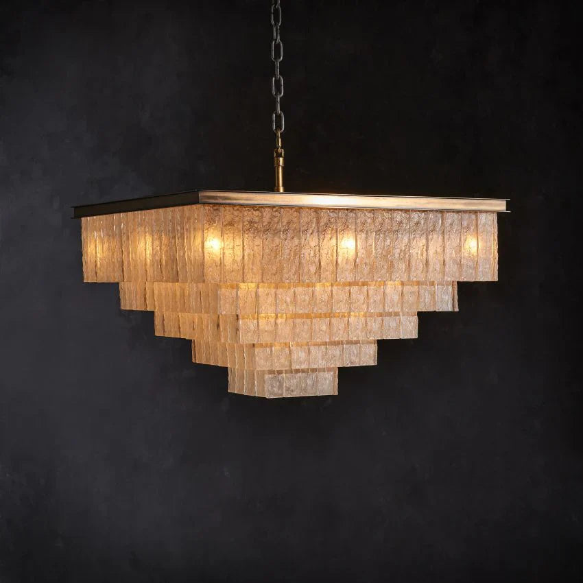 Celena Glass Square Chandelier
