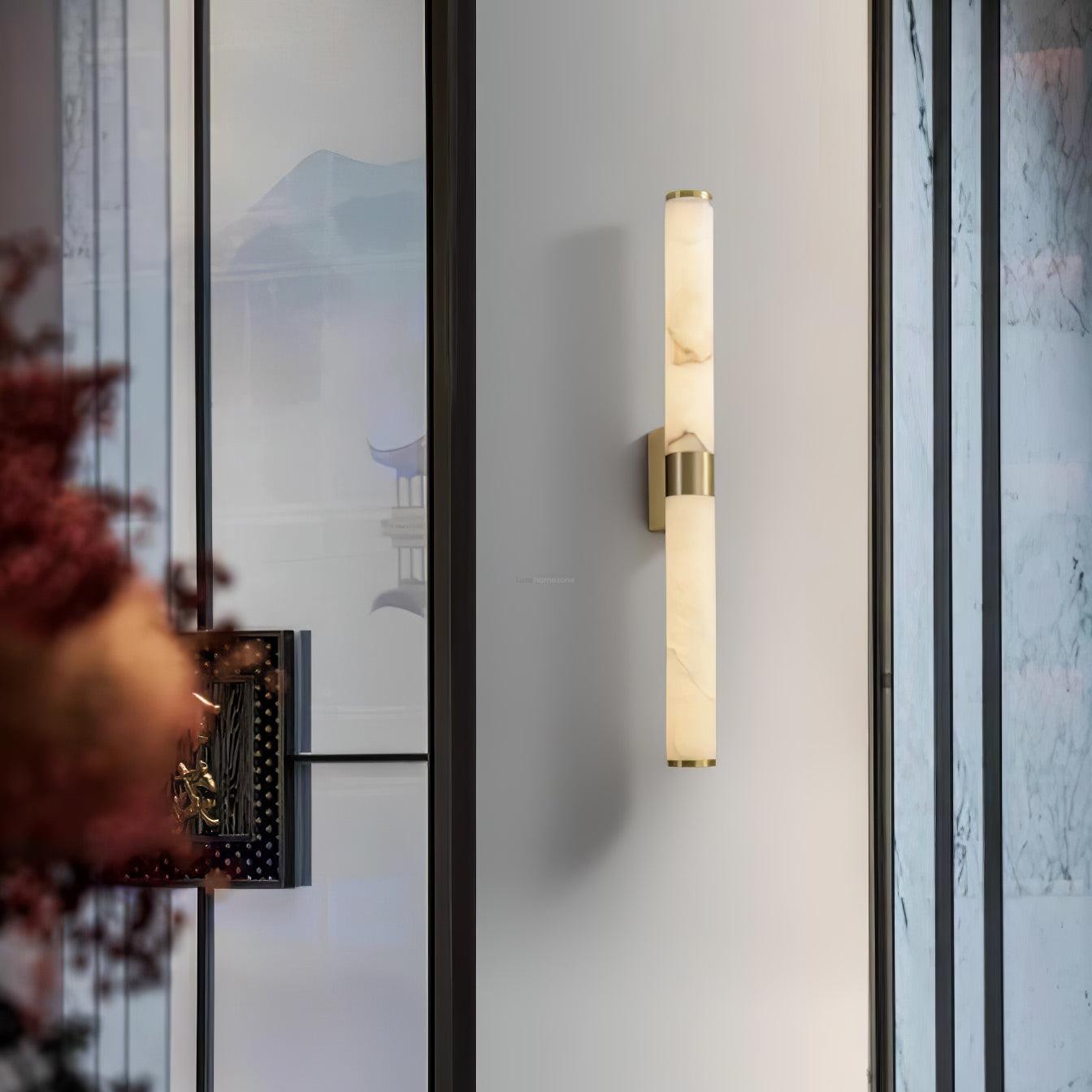 Line Alabaster Wall Sconce - Alabaster, Alabaster Wall Lamp-1-Luxehomezone