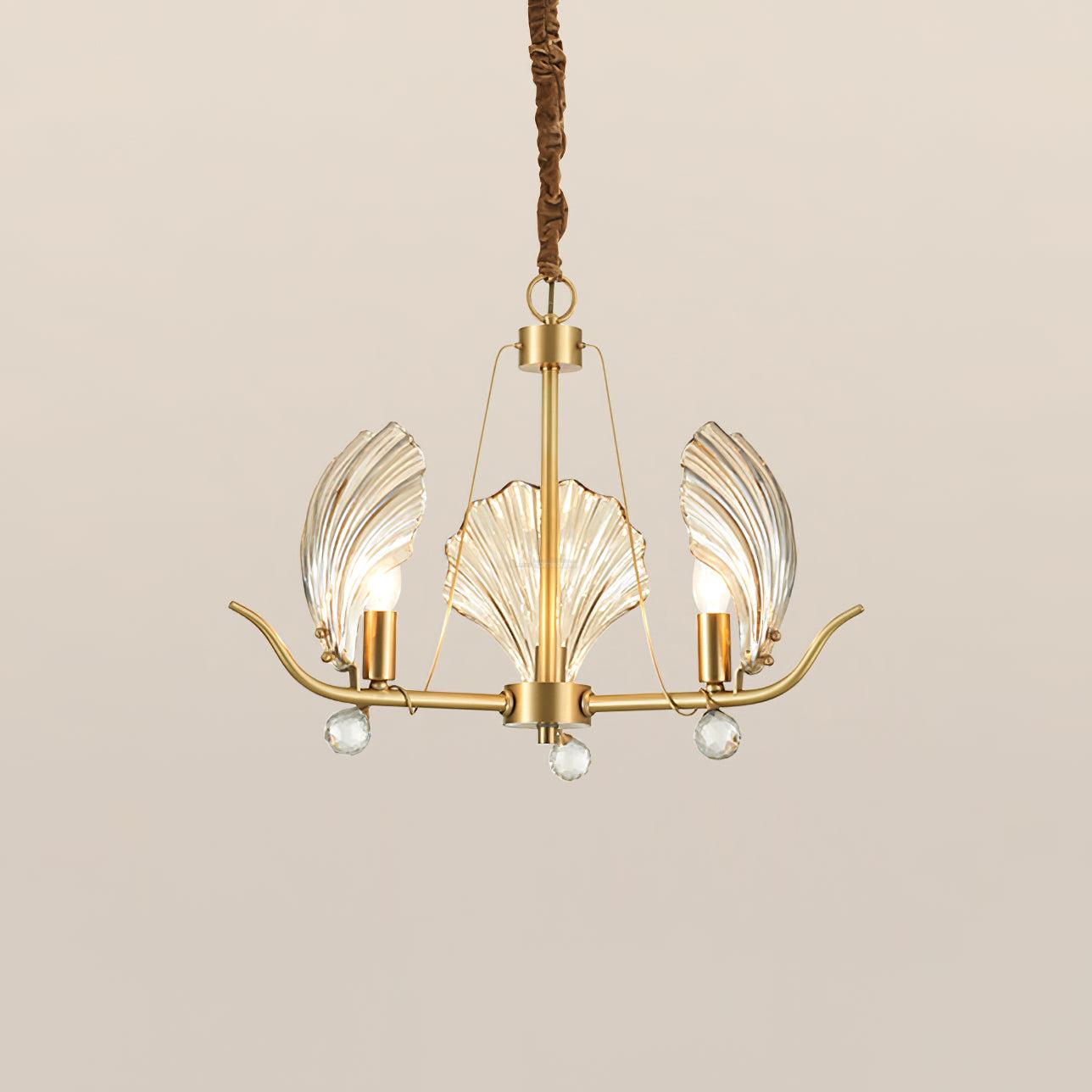 Shell Crystal Chandelier with 3/6/8 heads - Luxehomezone