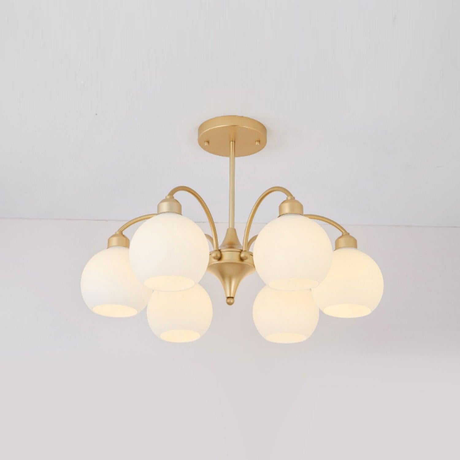 Sculptural Glass Chandelier with 6/8/10 heads - Bend, Marshmallow Chandelier-1-Luxehomezone