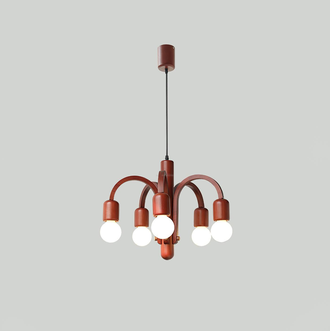 Candela Teak Chandelier Φ 19.6″ - Bend-1-Luxehomezone