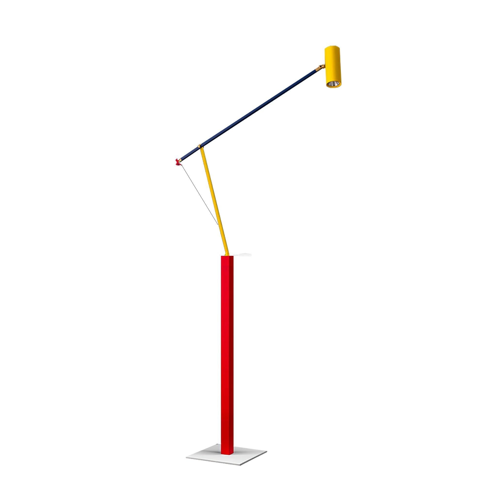 Ettorino Floor Lamp - Alonso, Flexible, Red & Yellow & Blue-1-Luxehomezone