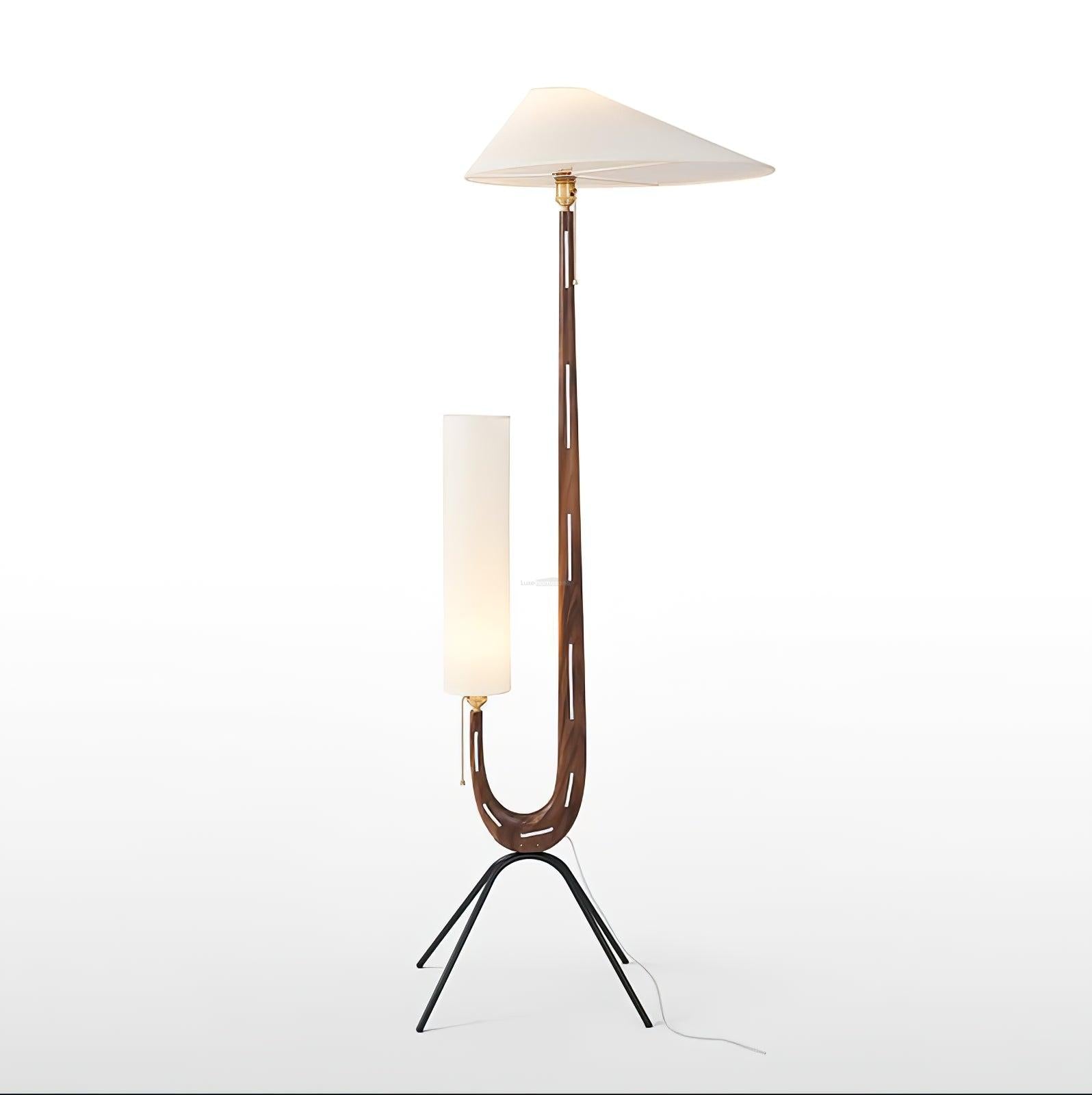 Giraffe Floor Lamp ∅ 21.6″ - Wood-1-Luxehomezone