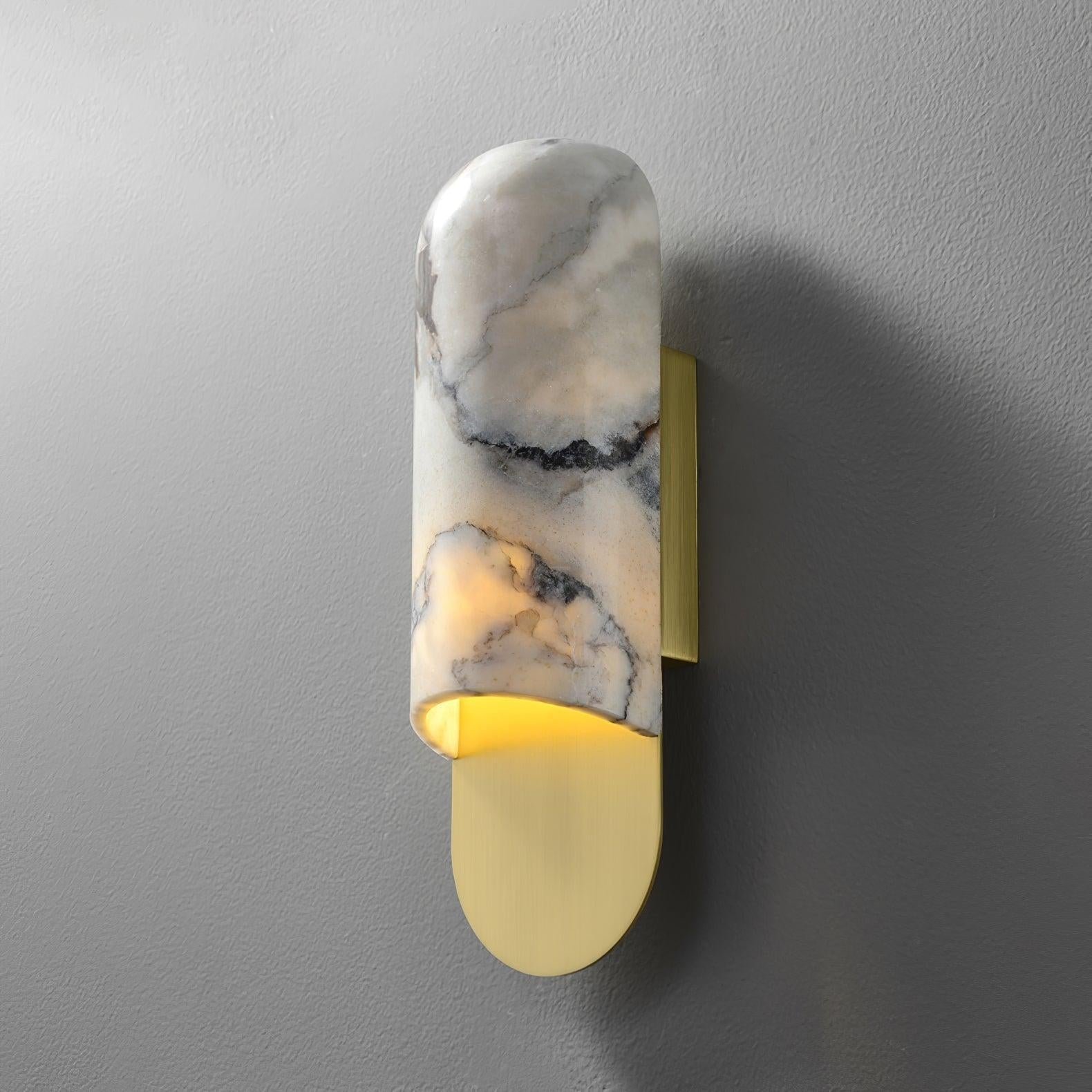 Hl Wall Sconce ∅ 3.8″ - Alabaster-1-Luxehomezone