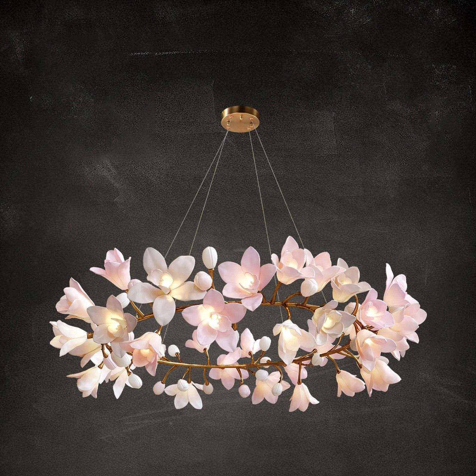 Circular Flower Blossom Chandelier - Karen-1-Luxehomezone
