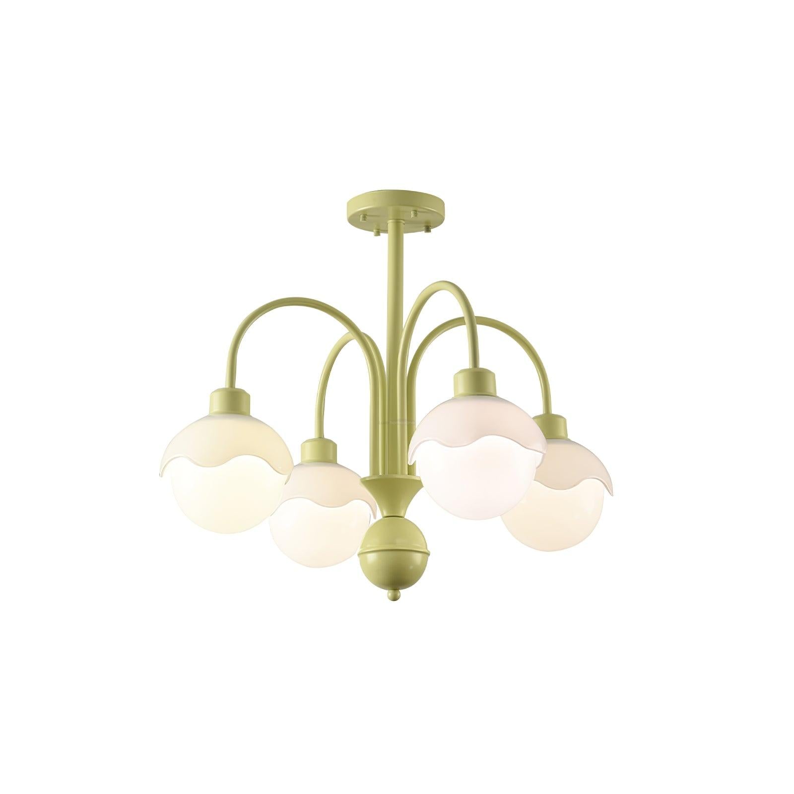Creamy Lychee Matcha Chandelier with 4/6 heads - Zahara-1-Luxehomezone