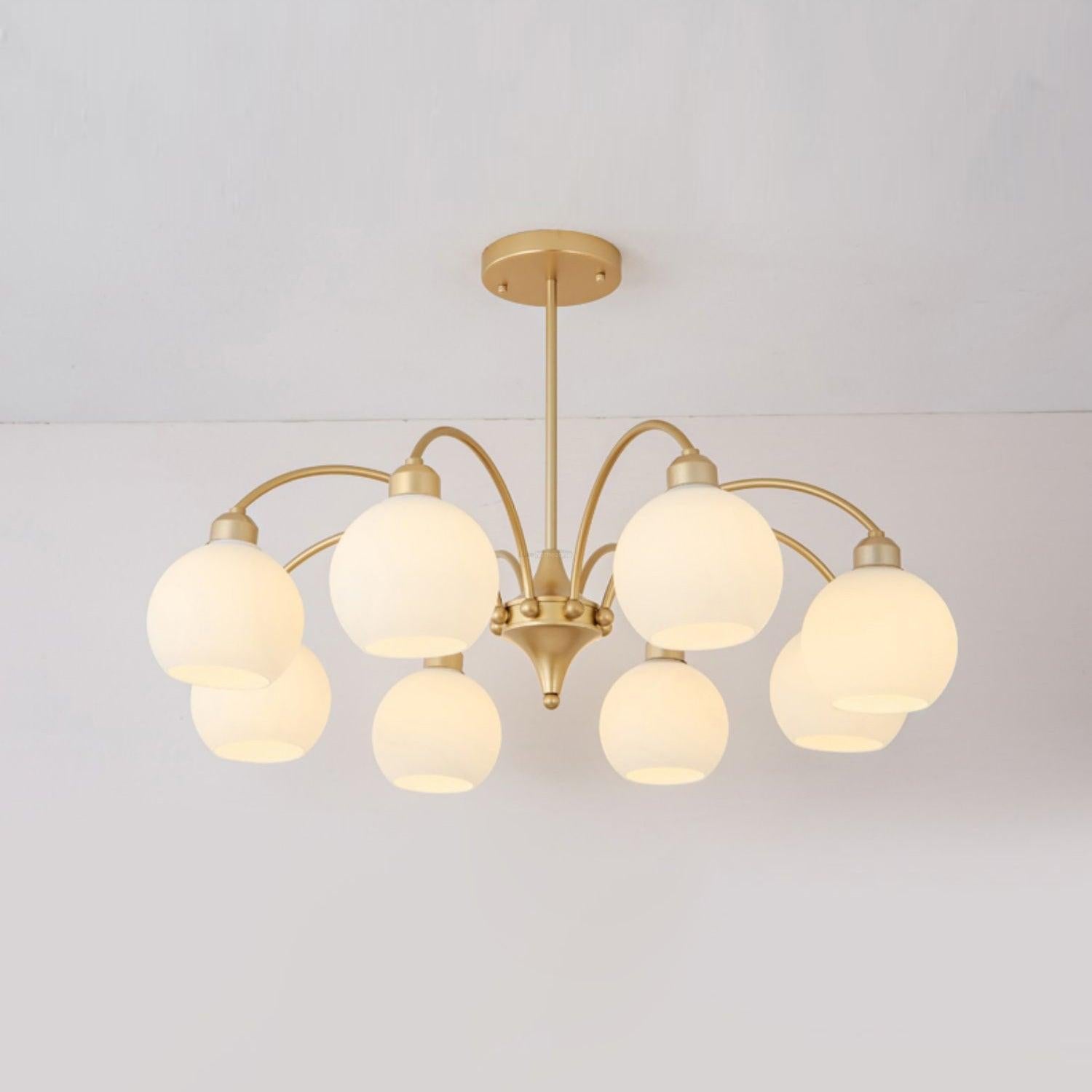 Sculptural Glass Chandelier with 6/8/10 heads - Bend, Marshmallow Chandelier-1-Luxehomezone