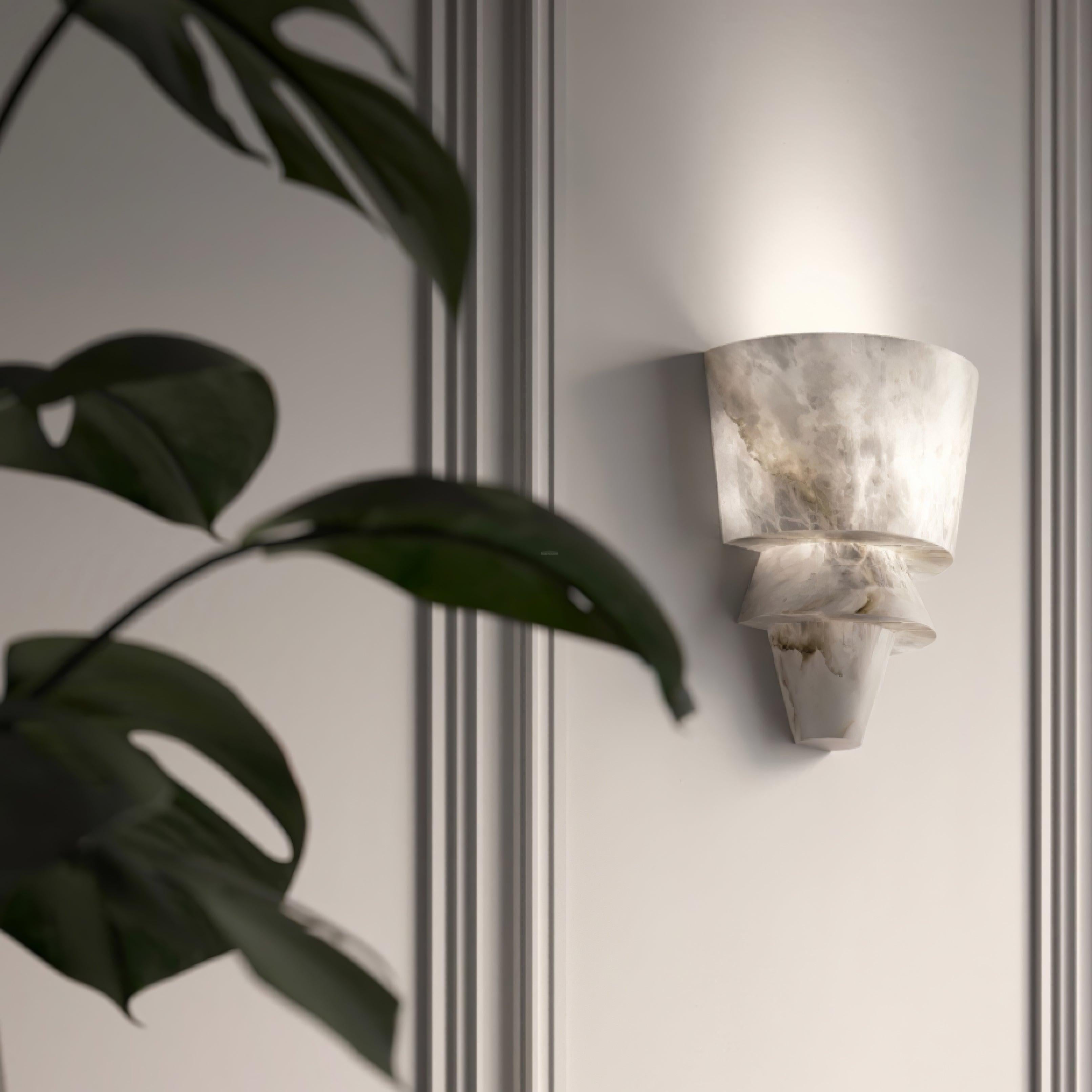 Laboratory Wall Sconce - Alabaster, Alabaster Wall Lamp-1-Luxehomezone