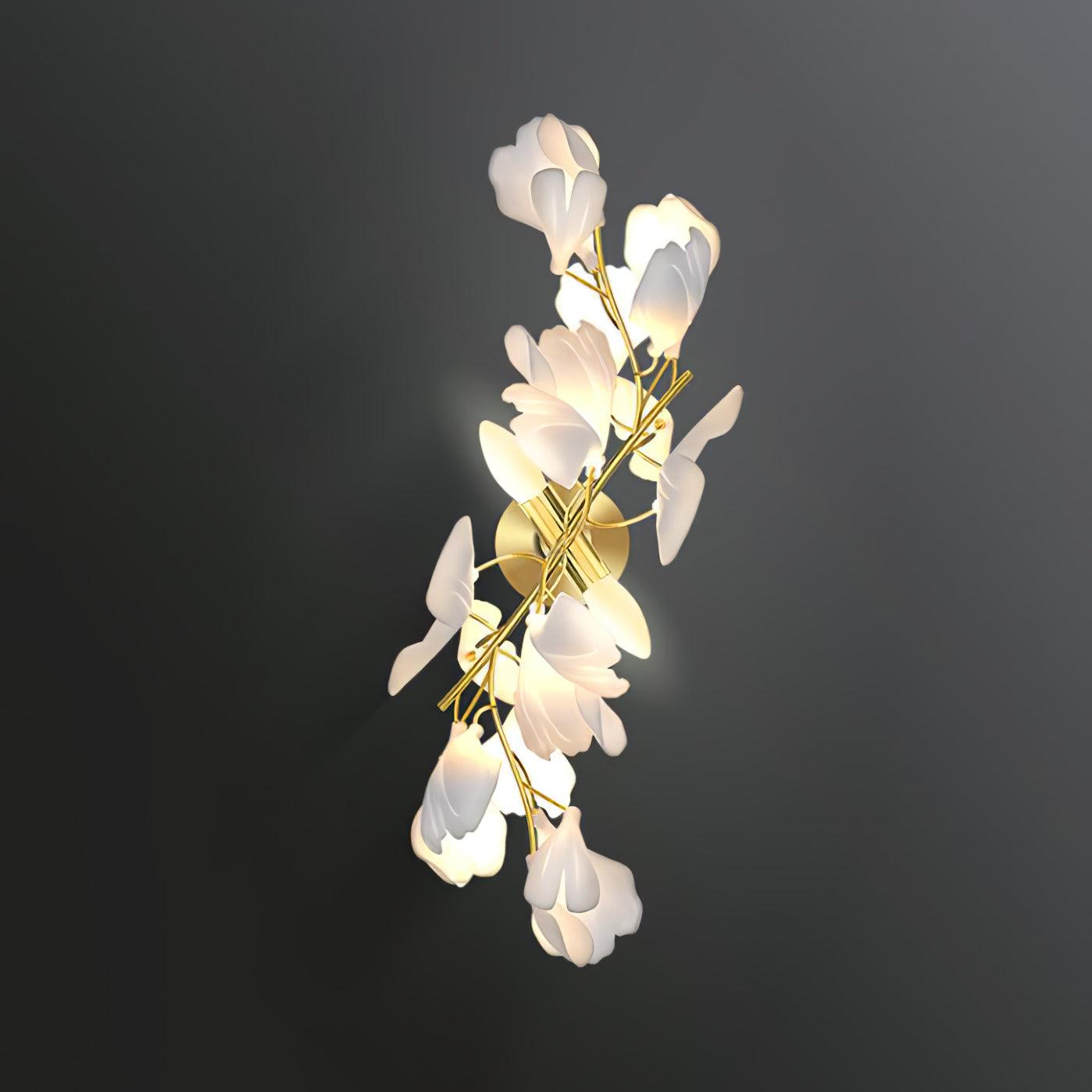 Gingko Wall Lamp with Flower - Gingko, Gingko Chandelier-1-Luxehomezone