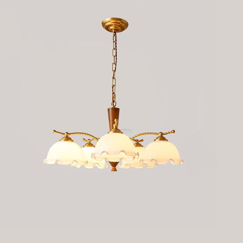 Milky Flower Chandelier ∅ 27.6″ - Zahara-1-Luxehomezone