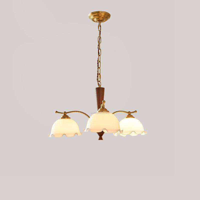 Milky Flower Chandelier ∅ 27.6″ - Zahara-1-Luxehomezone