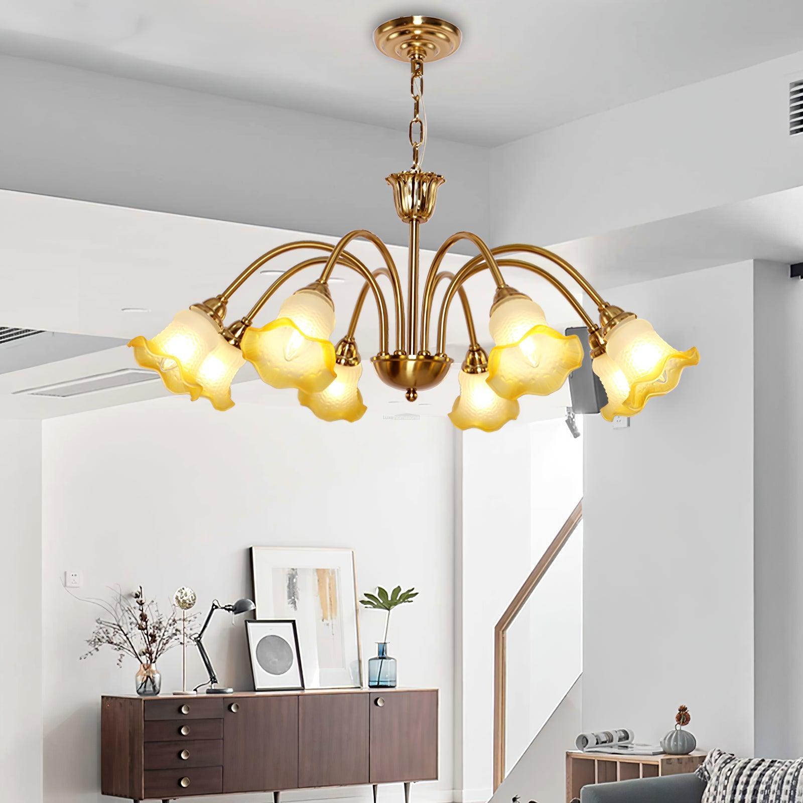 Morning Glory Chandelier ∅ 24.4″ - Zahara-1-Luxehomezone