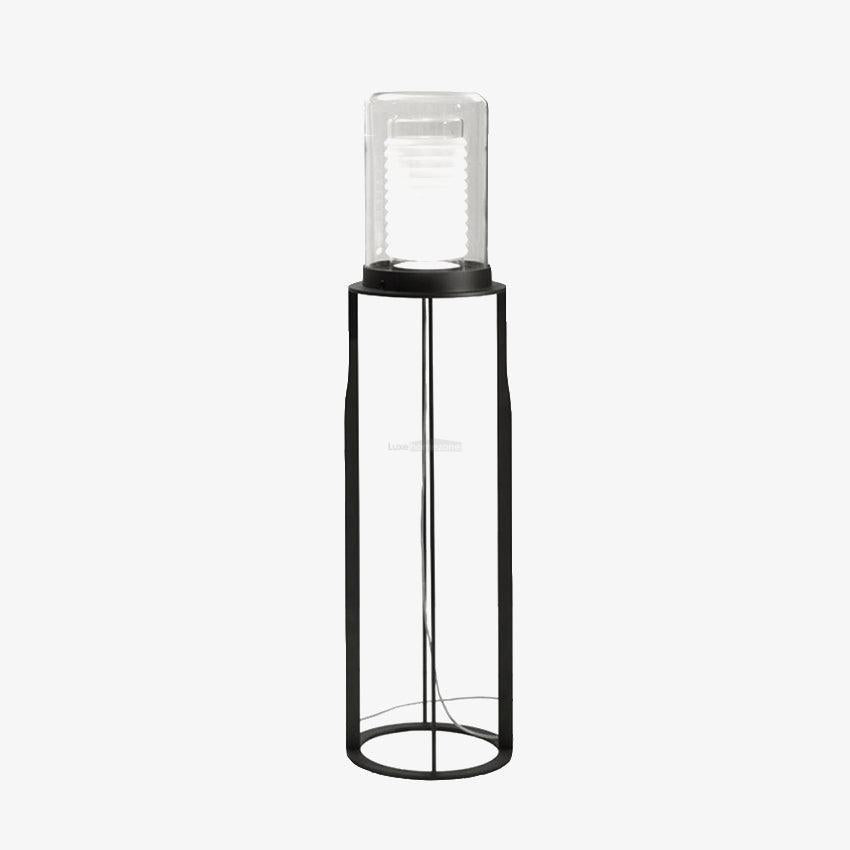 Dual Cylinder Glass Floor Lamp ∅ 12.6″ - Luxehomezone