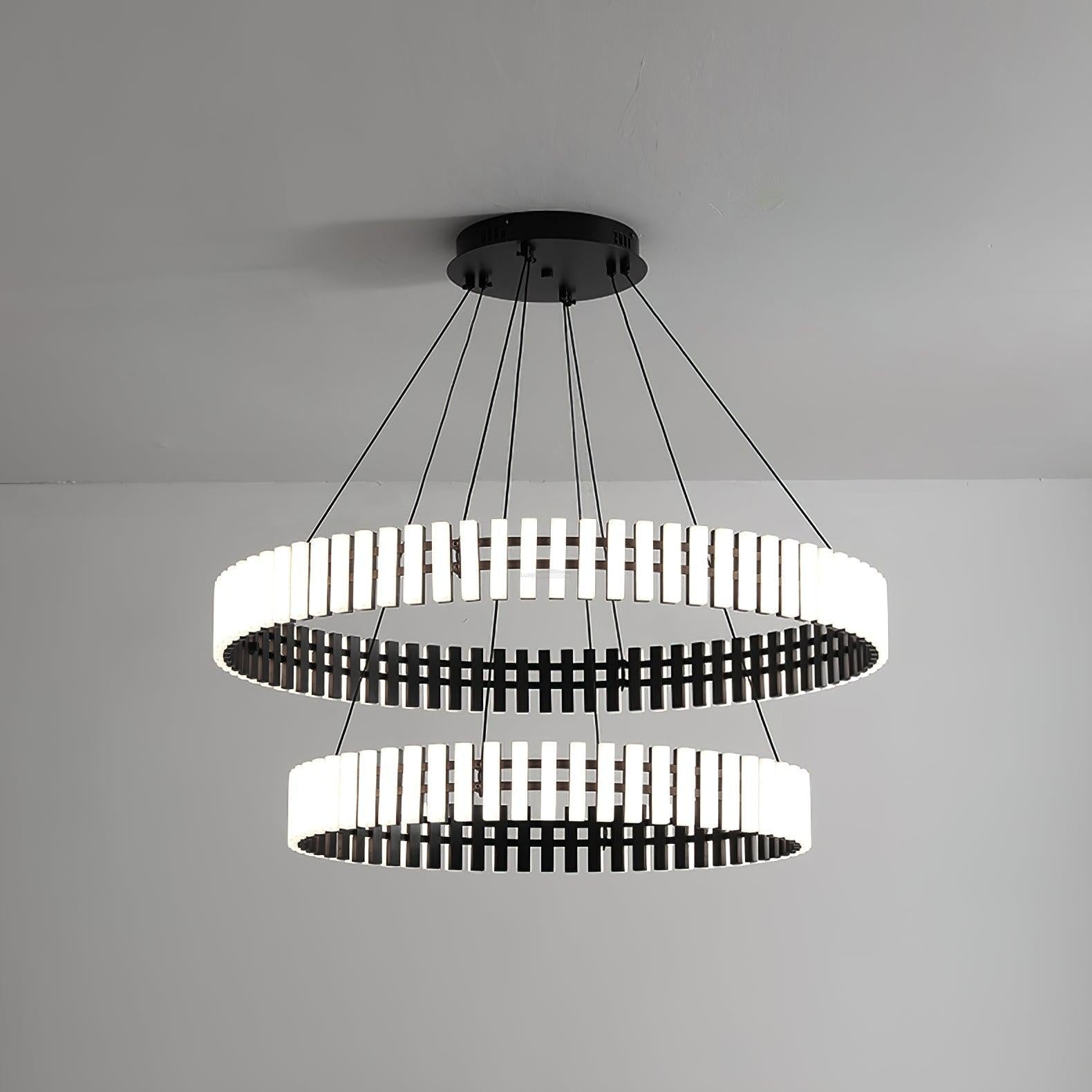 Hanging LED Chandelier ∅ 15.7″ - ring-1-Luxehomezone