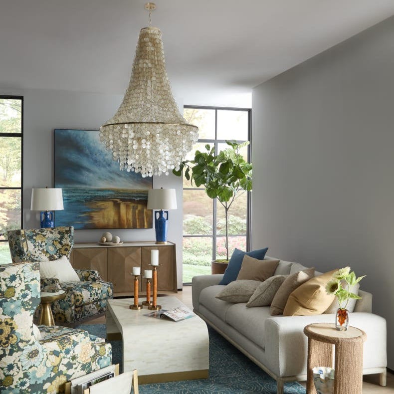 Simone Capiz Chandelier