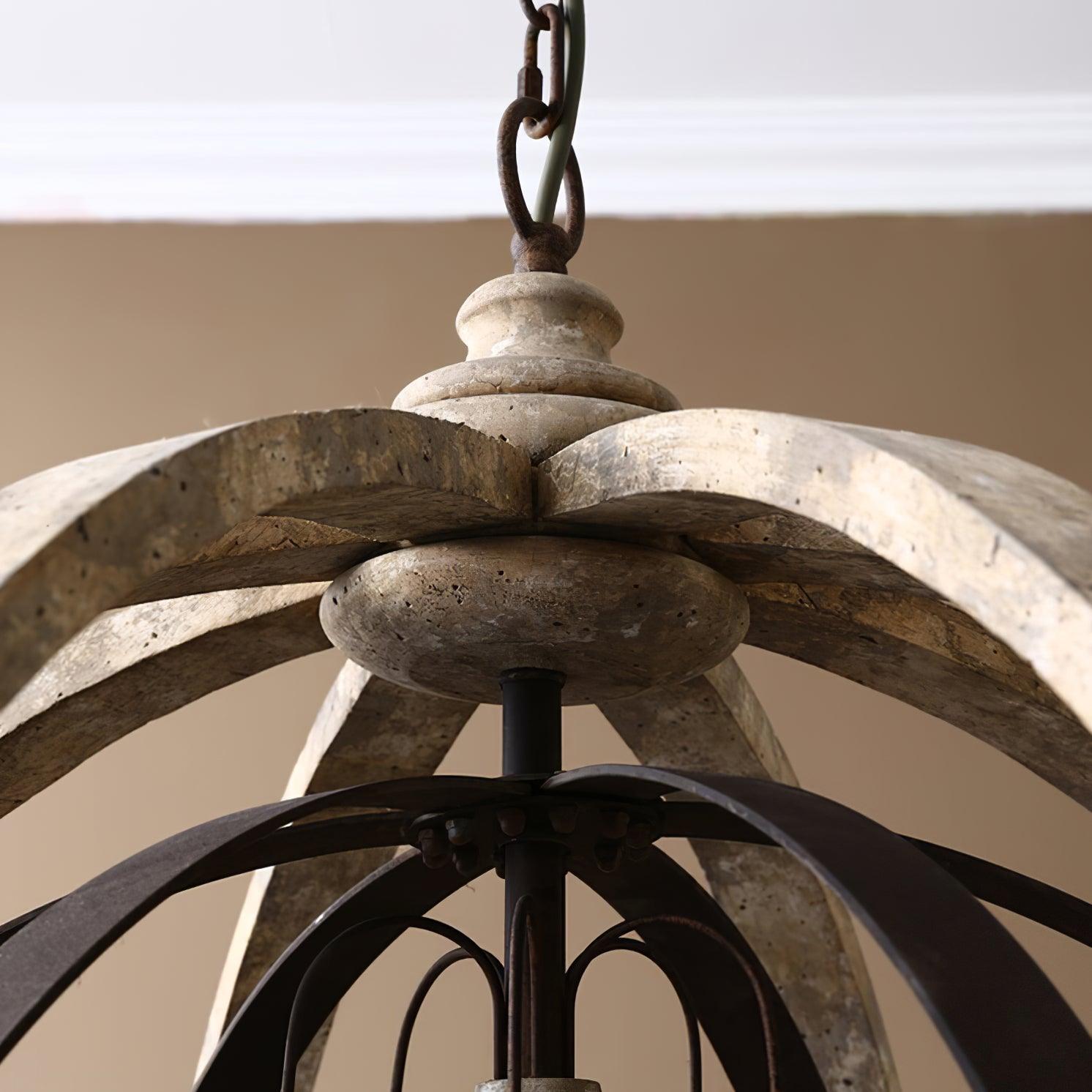 Retro Globe Weathered Chandelier Φ 11.8″ - Genteel-1-Luxehomezone