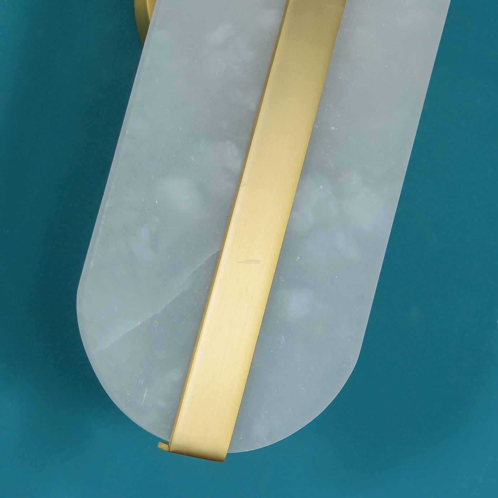 Stone Alabaster LED Wall Sconce - Alabaster, Alabaster Wall Lamp-1-Luxehomezone