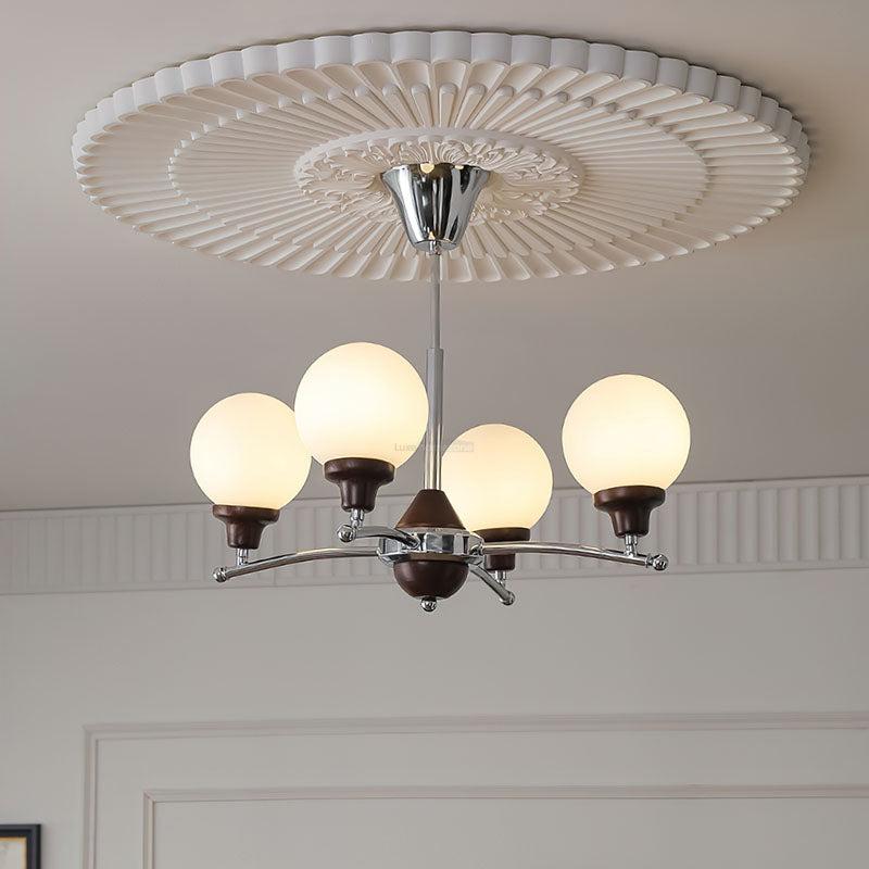 Walnut Glass Ball Chandelier ∅ 21.6″