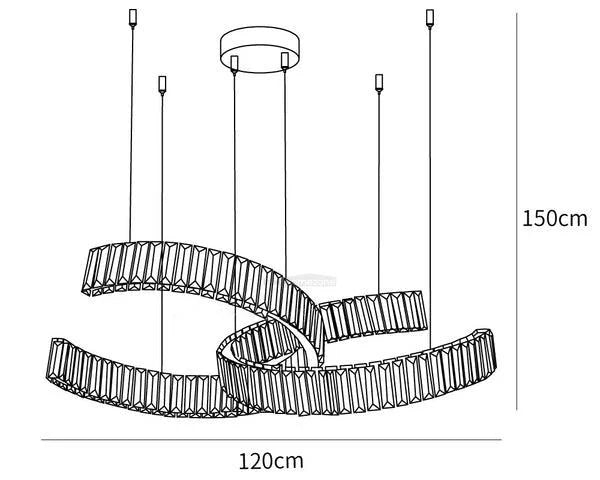 Vortex Double Circular Chandelier