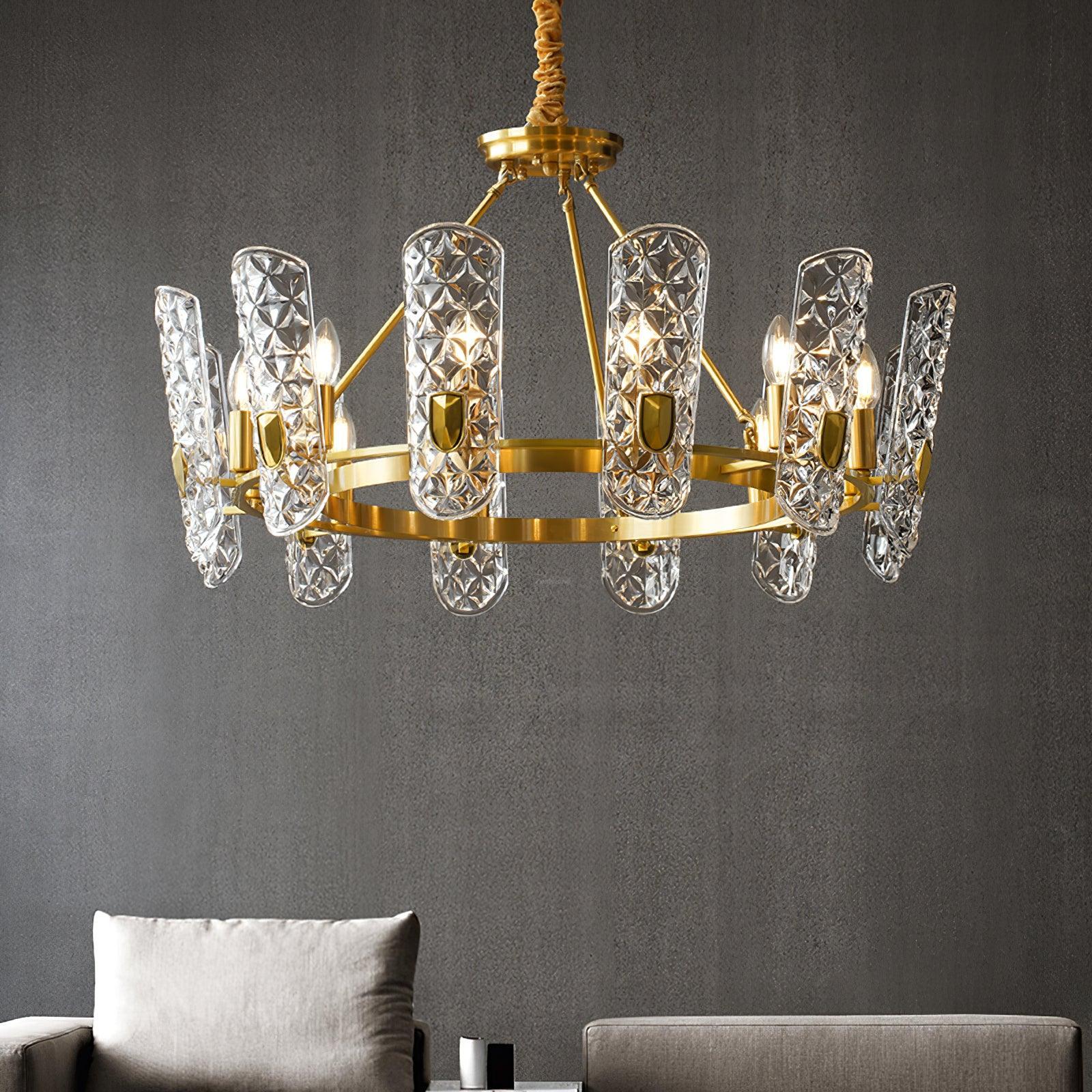 Brass Central Chandelier - Lucency-1-Luxehomezone