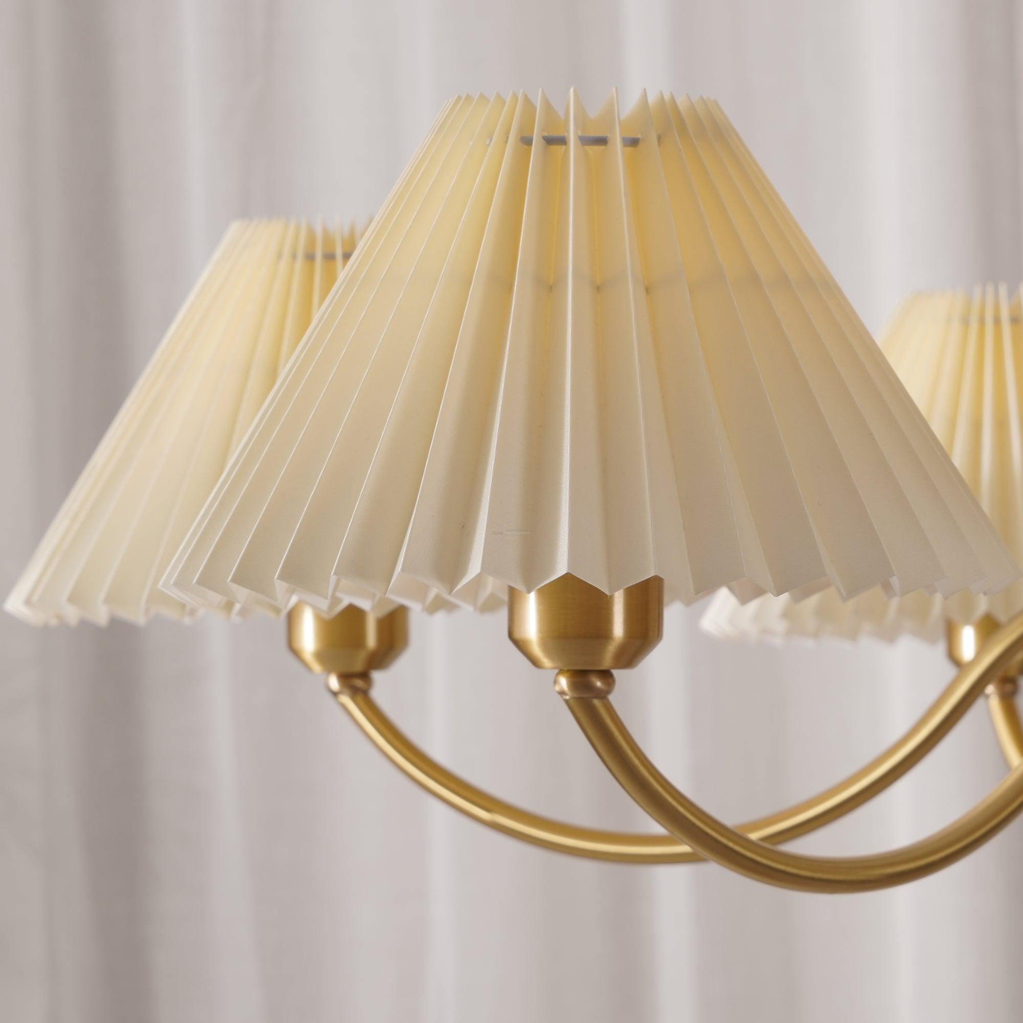 Pleated Chandelier with 3/6/8 heads - Variety-1-Luxehomezone