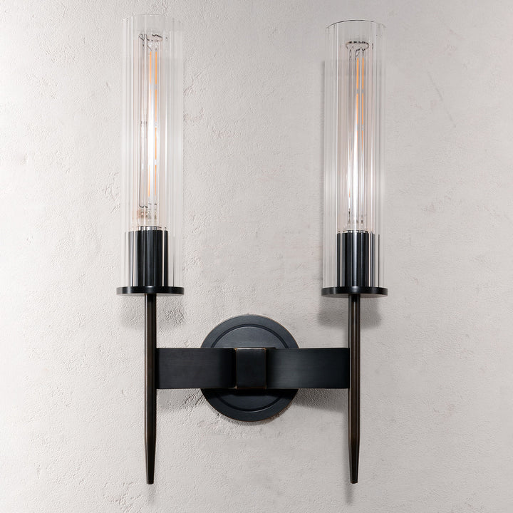Aicken Glass Double Sconce