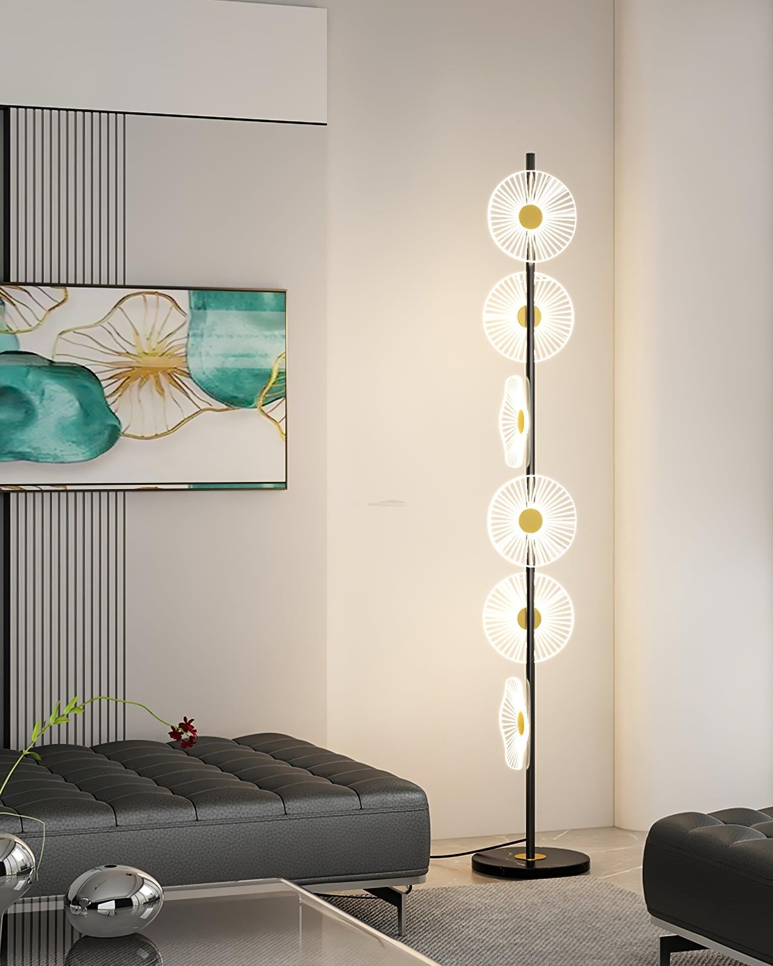 Floating Raindrop Floor Lamp ∅ 9.8″ - Horn-1-Luxehomezone