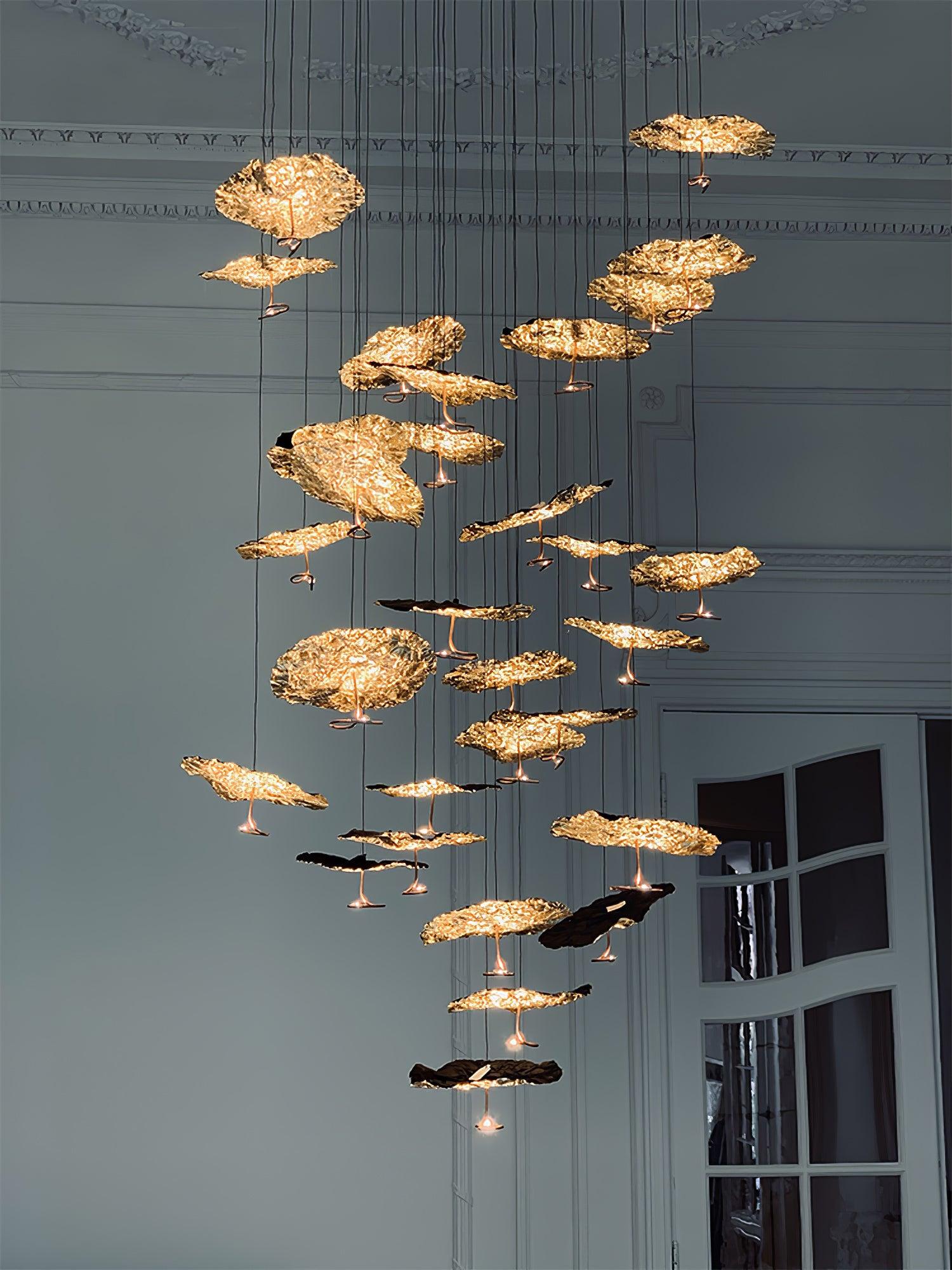 Brass Aviary Constellation Chandelier with 1/3/6/10/17/22 heads - Helia-1-Luxehomezone